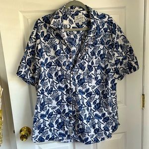 *EUC* Lucky Brand Classic Fit Button Down Short-Sleeve Shirt XXL (XL Actual)